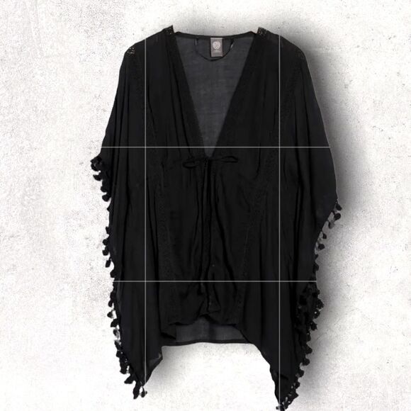 Vince Camuto sheer swimsuit coverup w drawstring waist (OS)- new with tags! - Picture 3 of 11